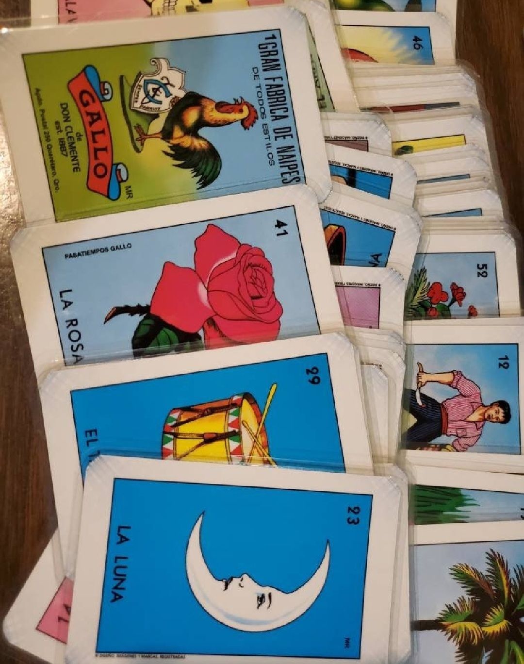 Baraja don Clemente Laminated  54 deck card for loteria games chalupa bingo (only shuffle cards)