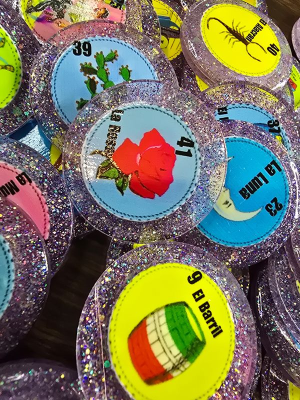 EPOXY GLITTER LOTERIA BARAJA 