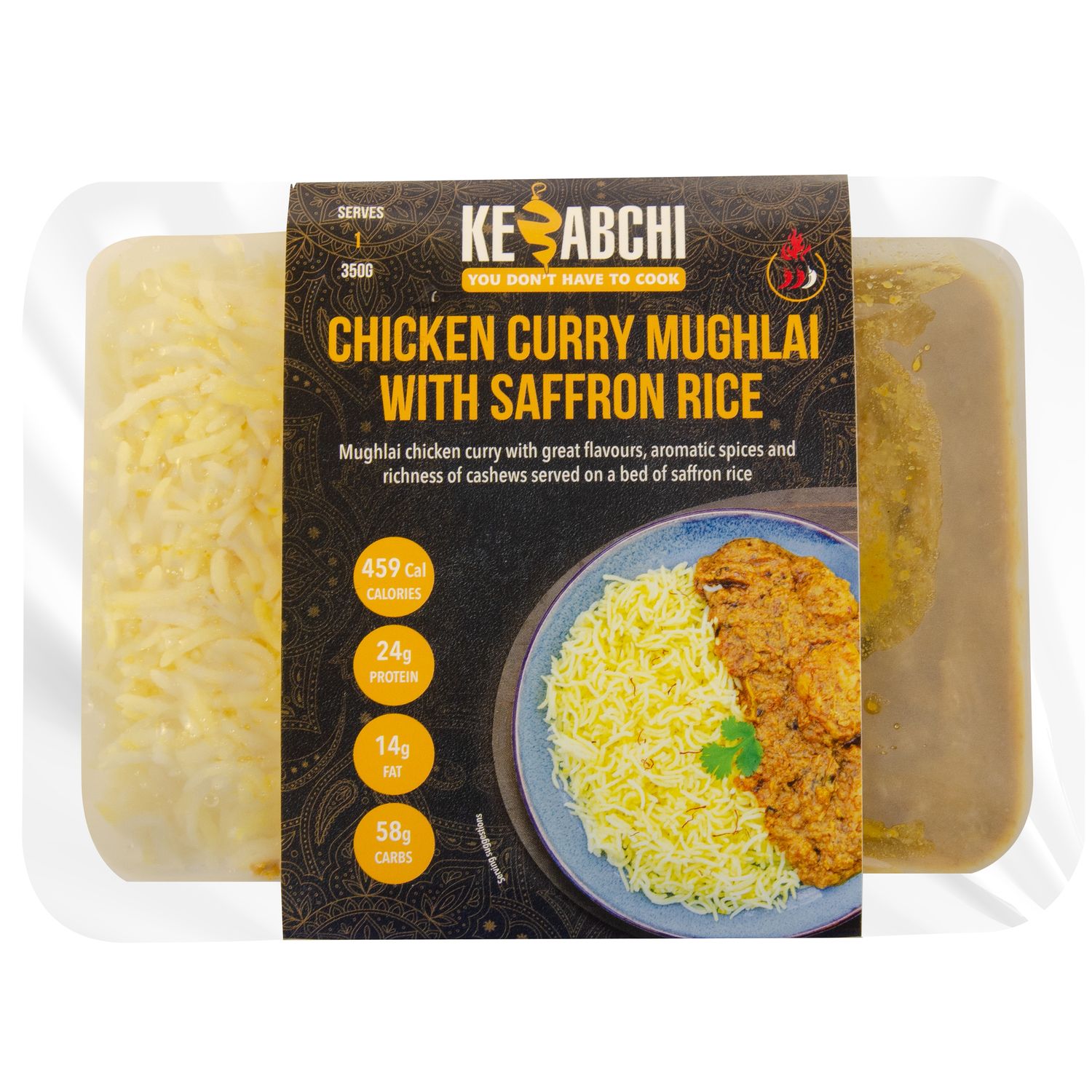 Chicken Curry Mughlai with Saffron Rice Chicken Curry Mughlai with Saffron Rice