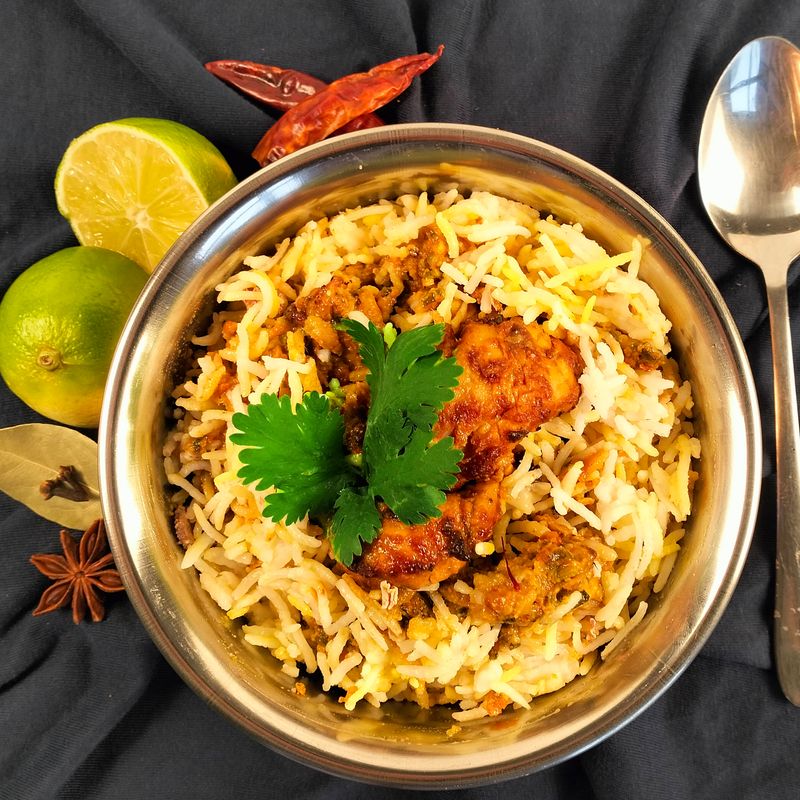 Hyderabadi Dum Chicken Biryani