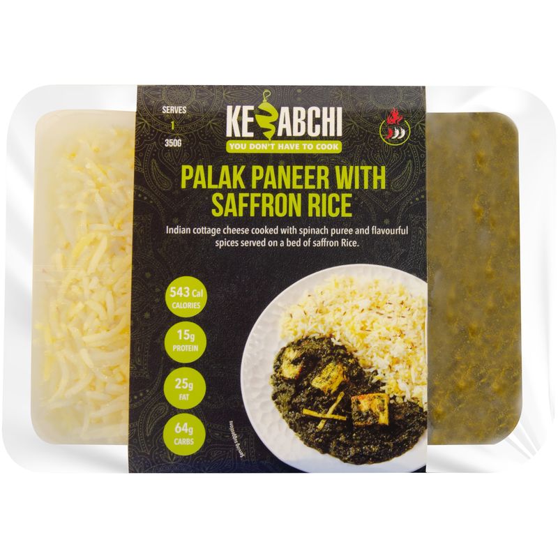 Palak Paneer with Saffron Rice Palak Paneer with Saffron Rice