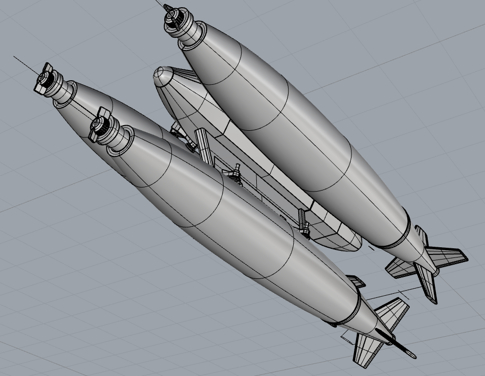 Triple Ejector Rack 1-9 scale STL