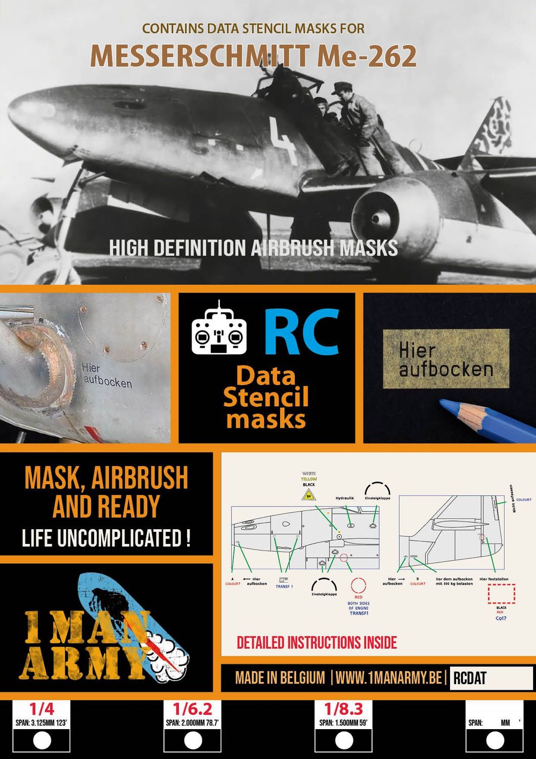 ME262 Schwalbe Stencil Masks