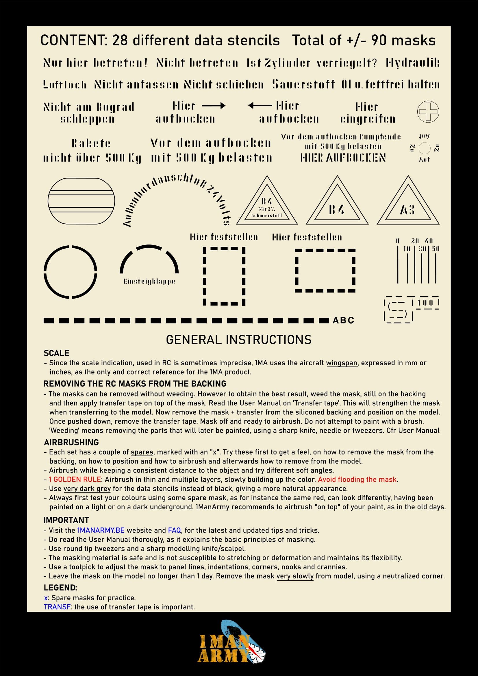 ME262 Schwalbe Stencil Masks