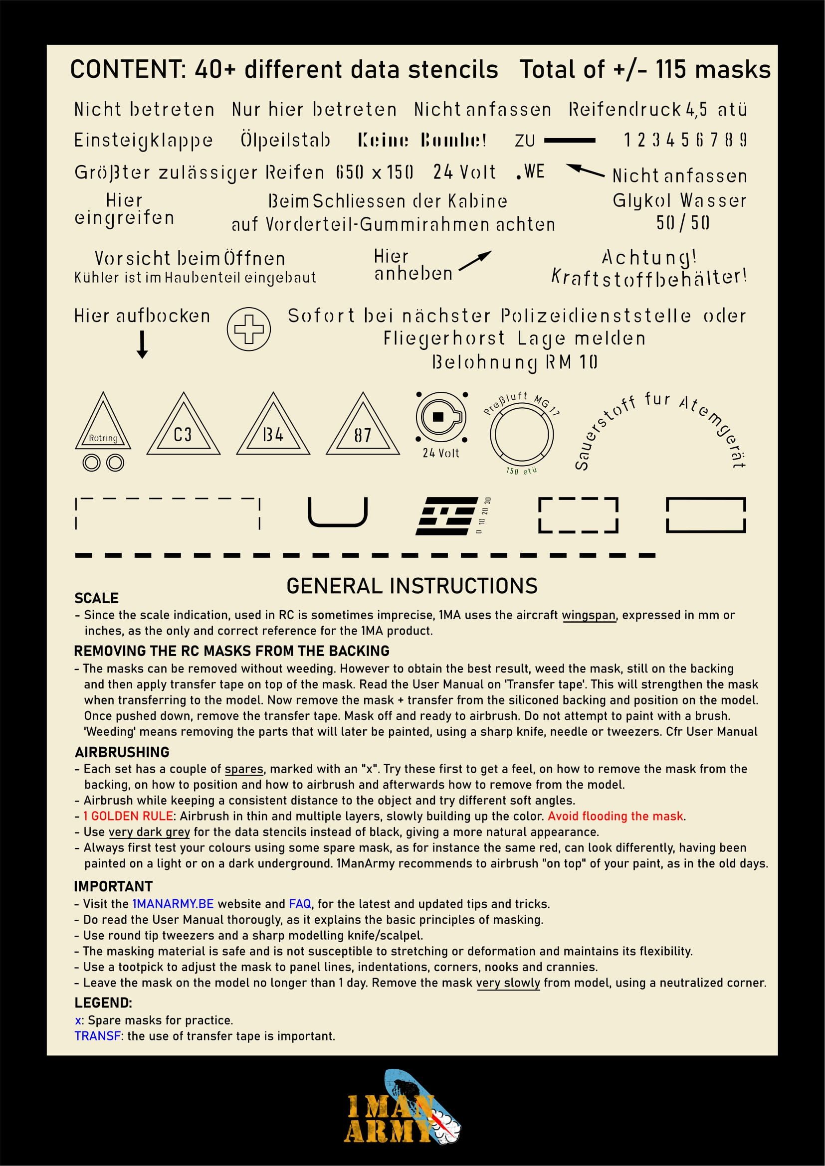 Bf-109G Stencil Masks