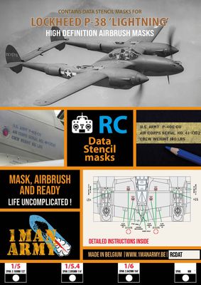P-38 Lightning Stencil Masks