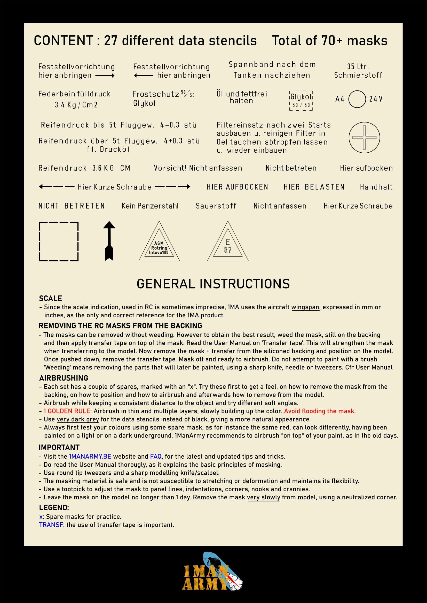 Ju-87 Stuka Stencil Masks
