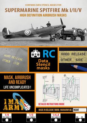 Supermarine Spitfire Mk I-V Stencil Masks