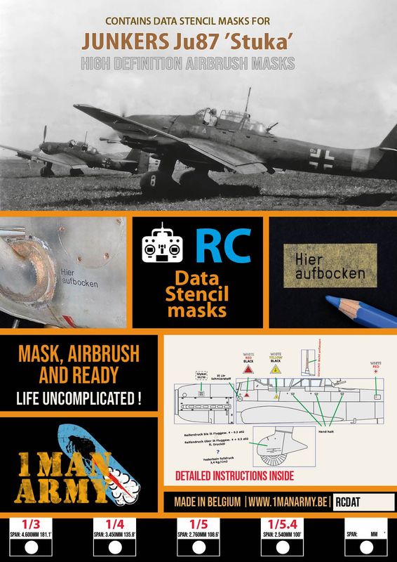 Ju-87 Stuka Stencil Masks