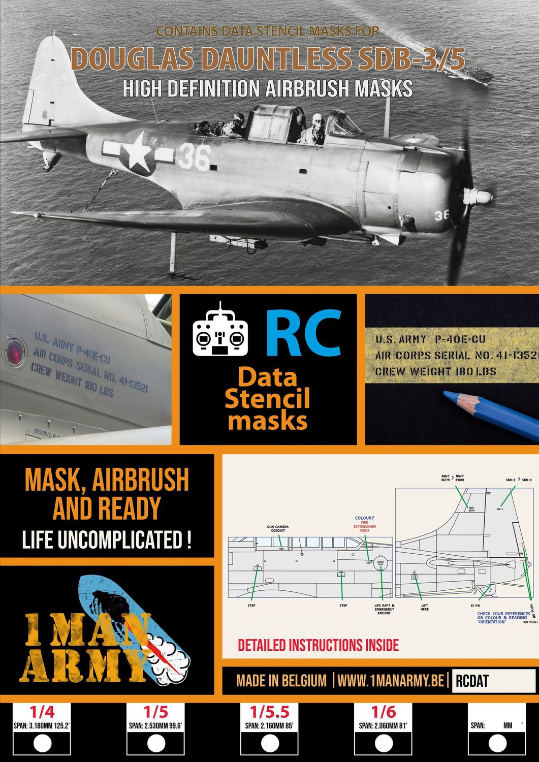 SBD Dauntless Stencil Masks