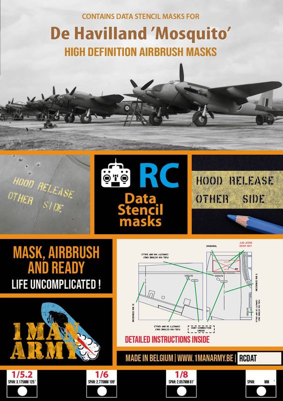 DH.98 Mosquito Stencil Masks