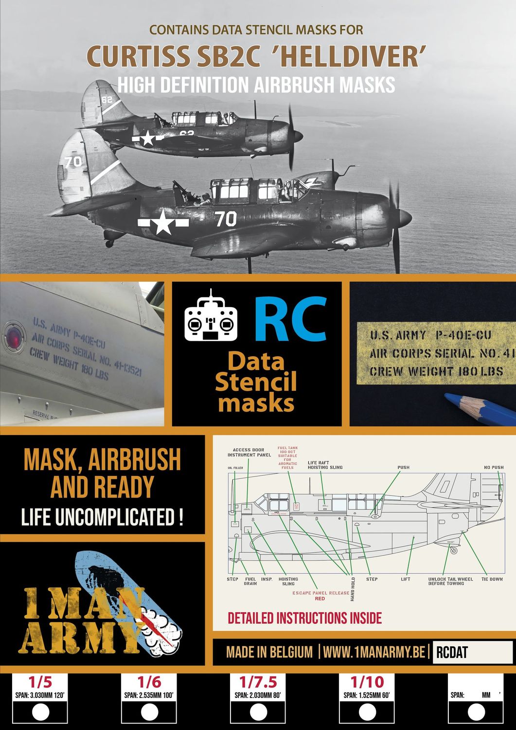 SB2C Helldiver Stencil Masks