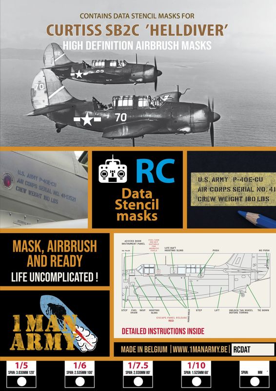 SB2C Helldiver Stencil Masks