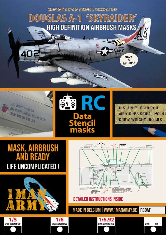A-1 Skyraider Stencil Masks