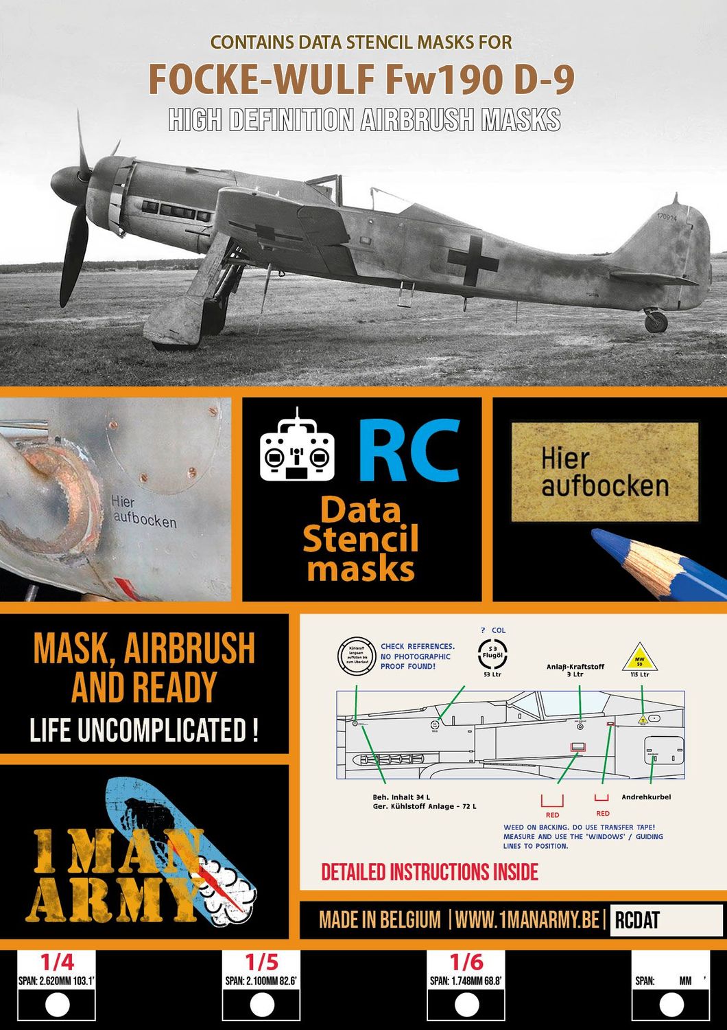 FW190 D9 Stencil Masks