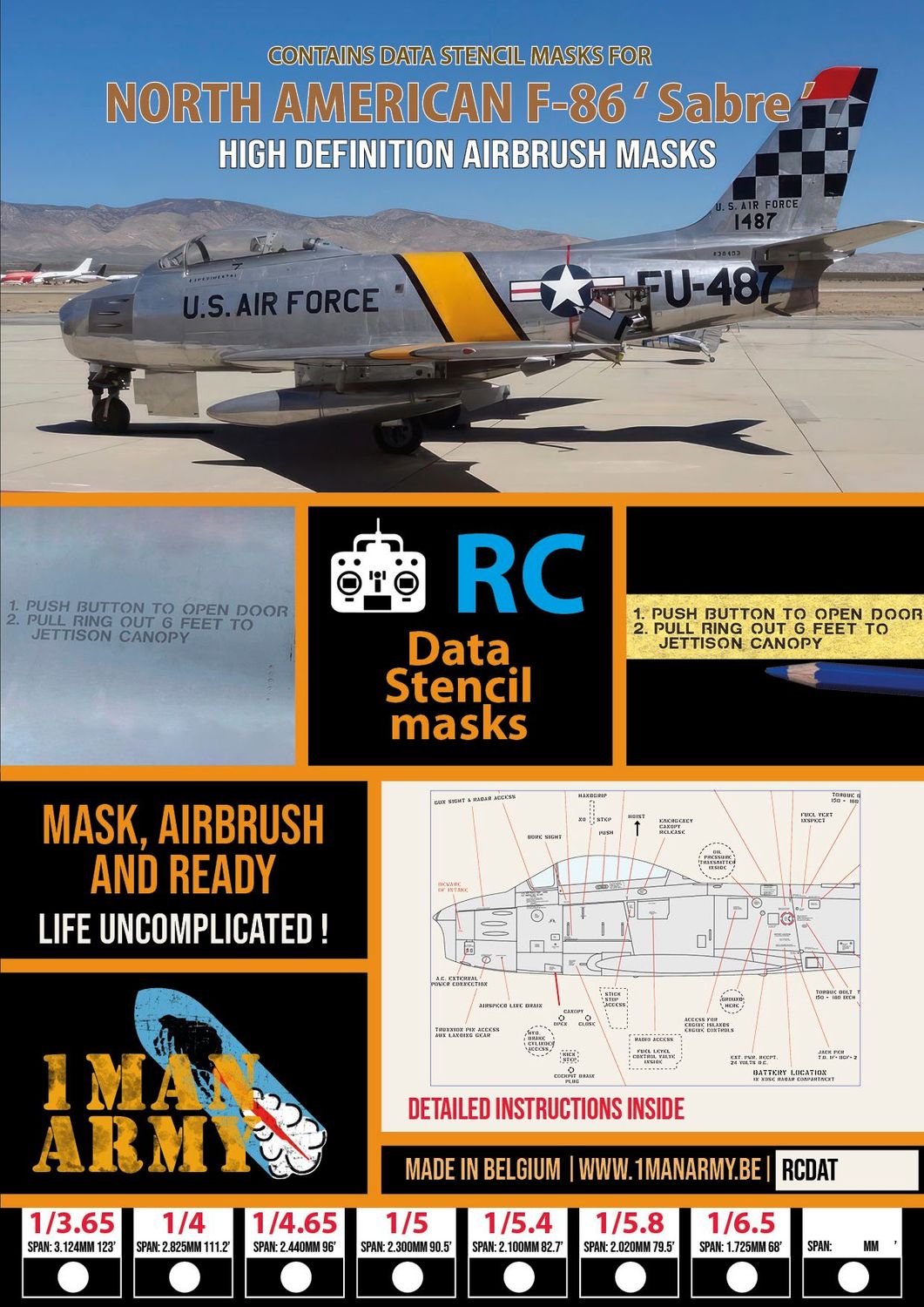 F-86 Sabre Stencil Masks