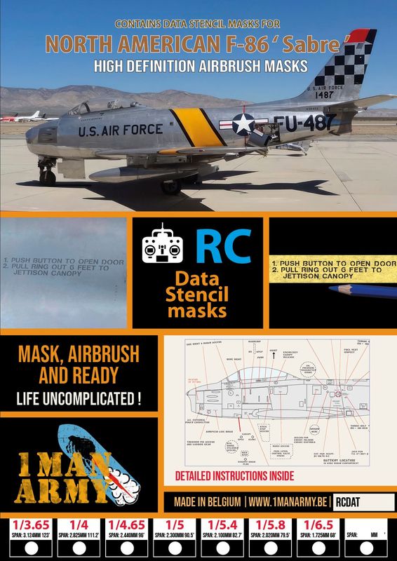 F-86 Sabre Stencil Masks