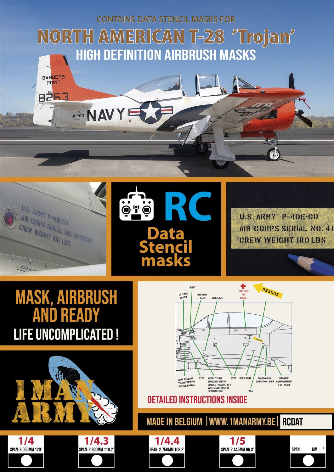 T-28 Trojan Stencil Masks