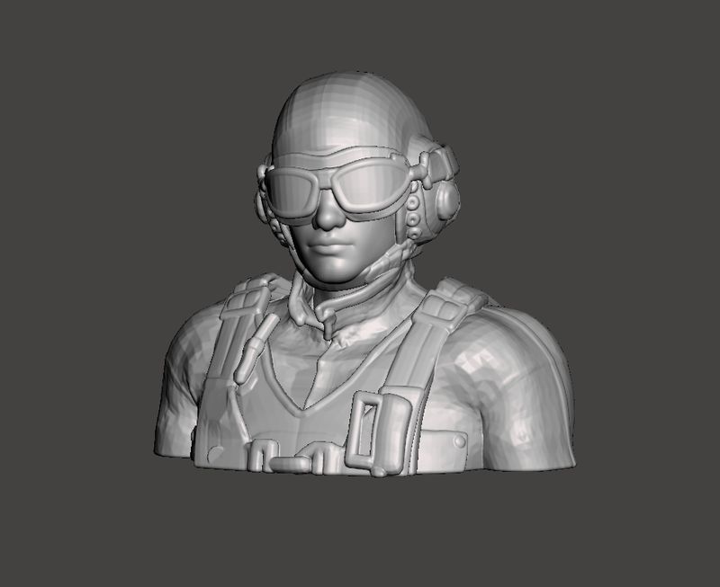 "Corsair Jock" WWII Pilot (Bust)