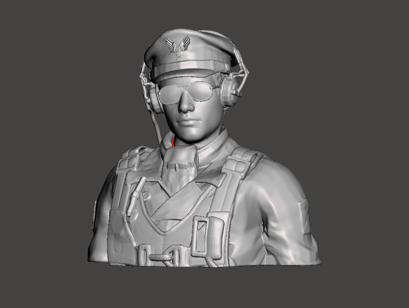 "Bomber Jock" WWII Pilot (Bust)