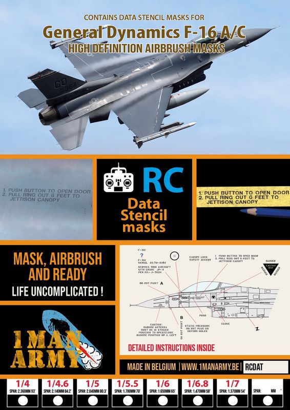 F-16 Falcon Stencil Masks