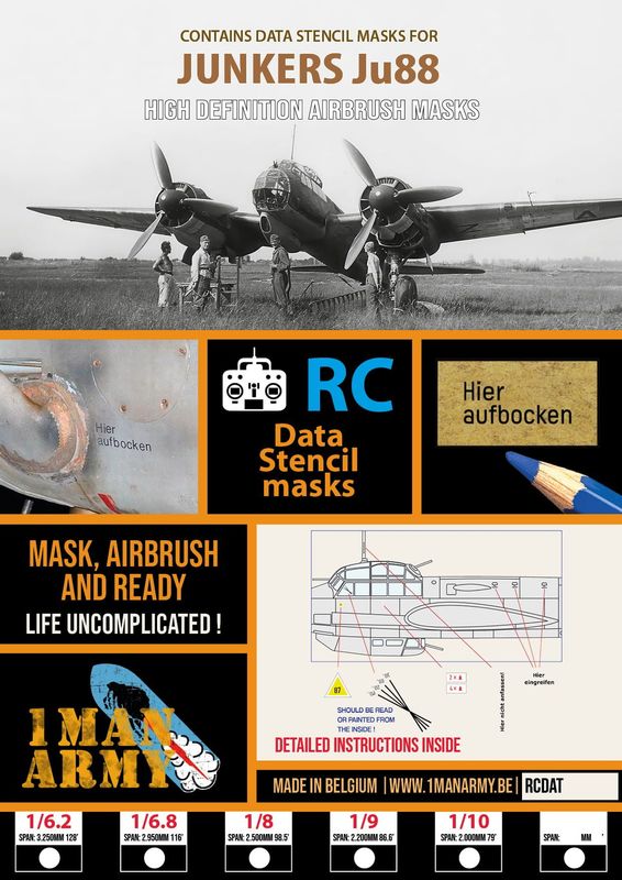 Junkers Ju88 Stencil Masks