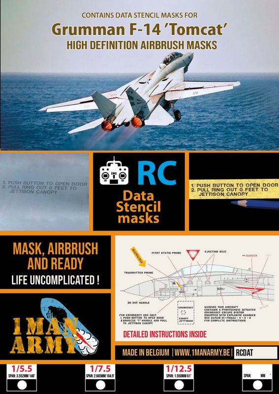 F-14 Tomcat Stencil Masks