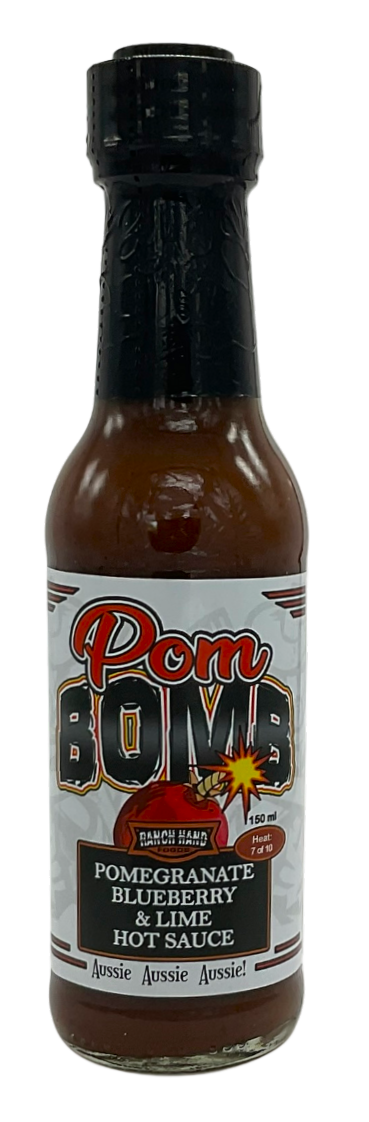 Pom Bomb Pomegranate, Blueberry & Lime Hot Sauce