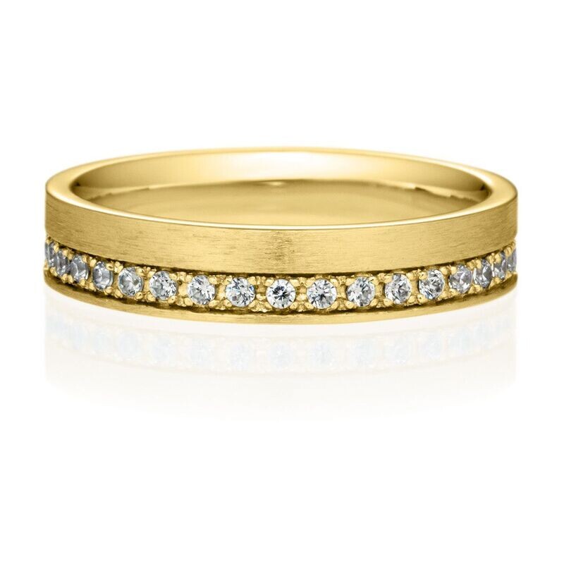 Argolla mate con diamantes