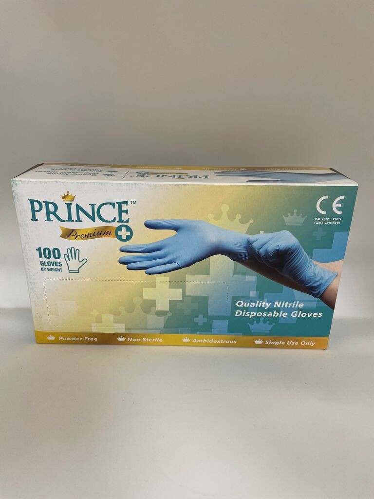 prince premium nitrile handschoenen maat L  100 stuks