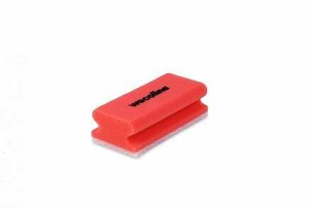 wecoline schuurspons met grip rood/wit