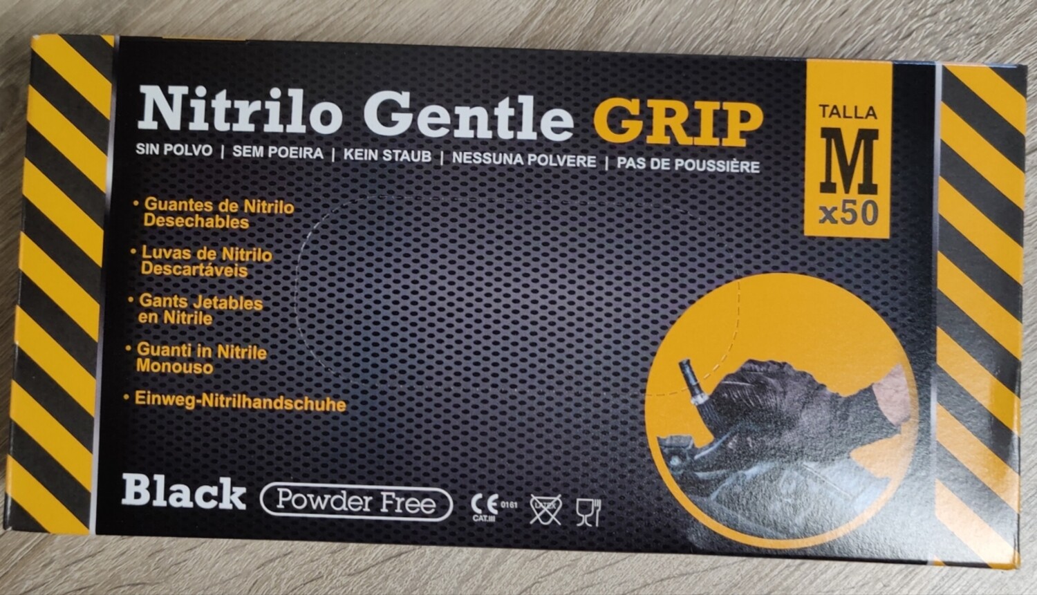 Gentle grippaz handschoenen maat M kleur zwart