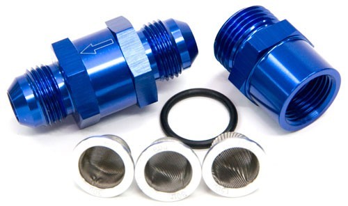 -8An Inline Fuel & Oil Filter Blue 3 X Filter 30,80,150 Micr