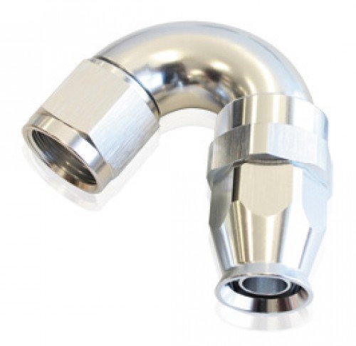 150 Deg -4An Full Flow Teflon Hose End Silver 1 Piece Fullfl