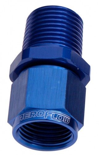1/2" Npt To -12An Female Nut  Blue Straight Swivel Nut