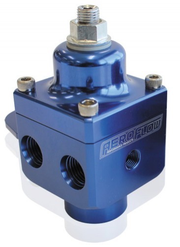 4 Port Fuel Pressure Regulatorblue Carb 1600+ Hp 4-12Psi