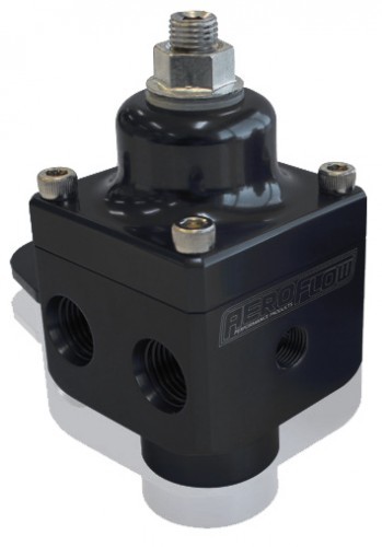 4 Port Fuel Pressure Regulatorblack Carb 1600+ Hp 4-12 Psi