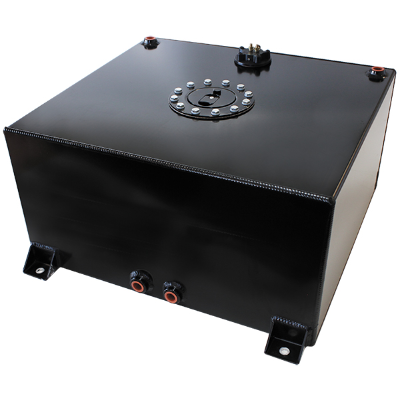 Alloy Fuel Cell 57 Litre with Flat Bottom & Fuel Sender (Black)