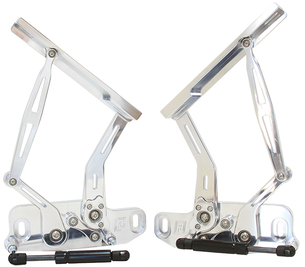 Billet Bonnet Hinge Kit Polishlc - Lj - Holden Torana