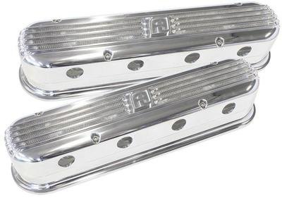 Ls Chev Billet Retro Polished Valve Covers, Ls2 And Ls3 Coil