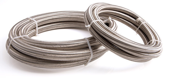 #10 Nylon Braided A/C Hose    Stainless Outer 3 Meter Length