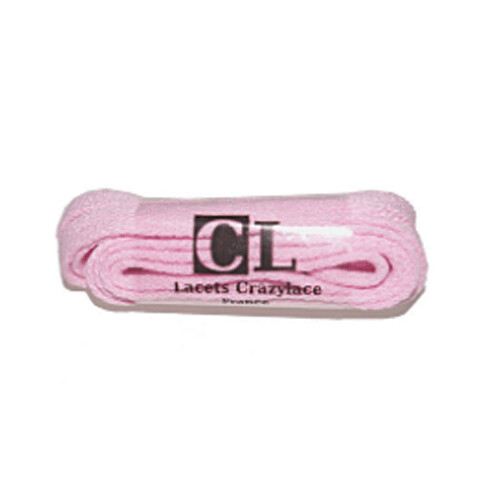 Crazylace - malabar pink flat shoelaces