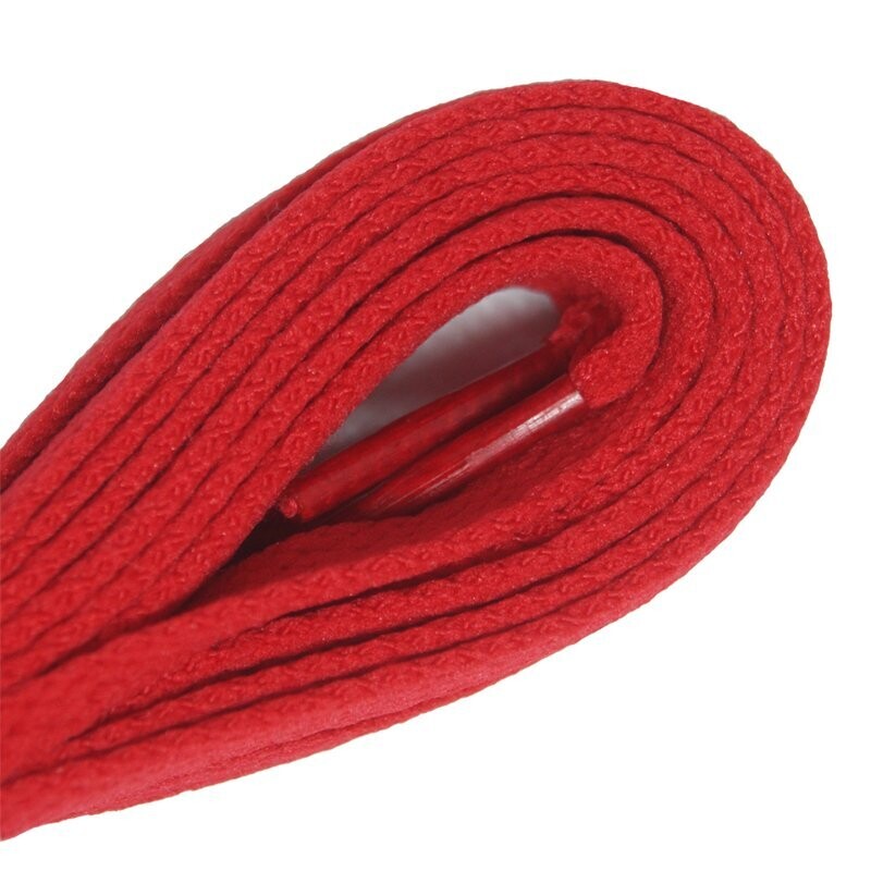 Lacets plats larges skateboard rouges