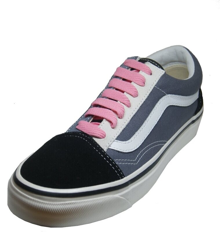 Wide flat dark pink skateboard laces