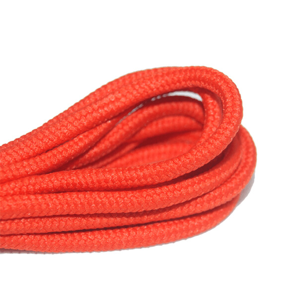 Lacets ronds épais orange brique