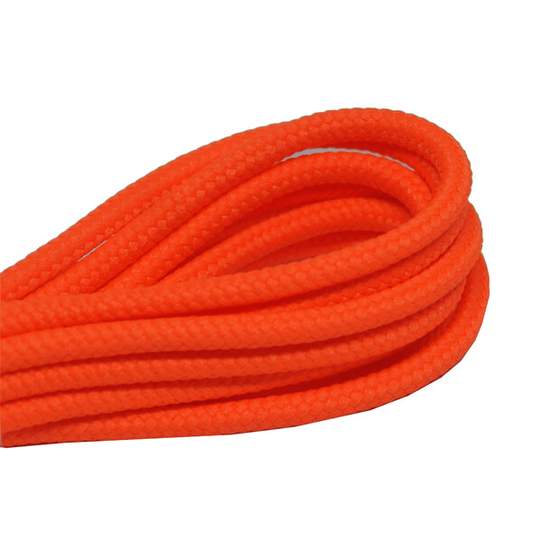 Lacets ronds épais orange fluo