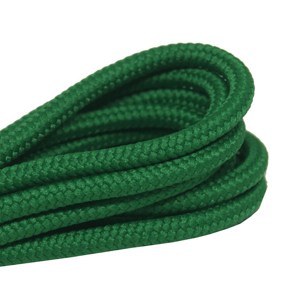 Emerald green thick round shoelaces