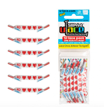 U-LACE SILIPRINT PACK - Coeurs rouges