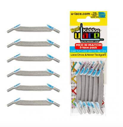 Pack kiddo's  U-LACE metallic silver