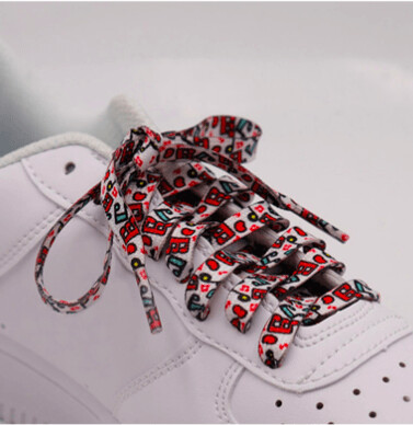 Colored flat laces "pop music"